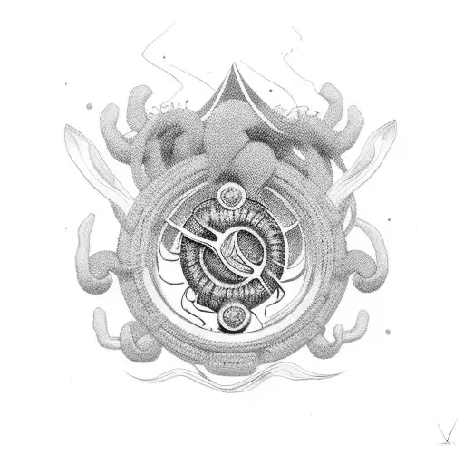 Black power symbol with intricate dreadlocks design tattoo design idea