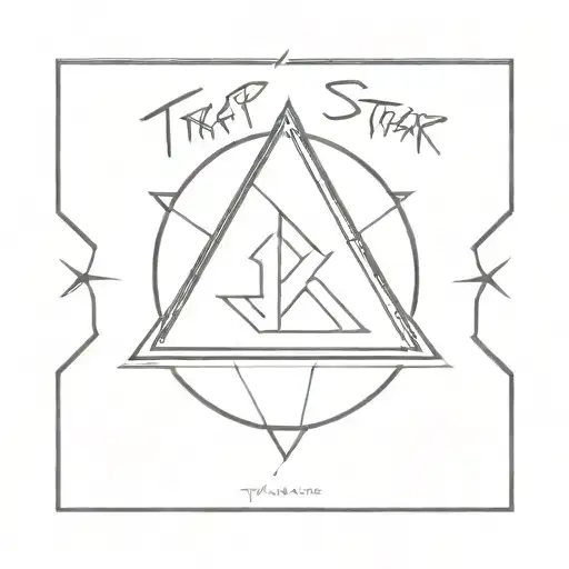 "TRAPSTAR" LOGO tattoo design idea
