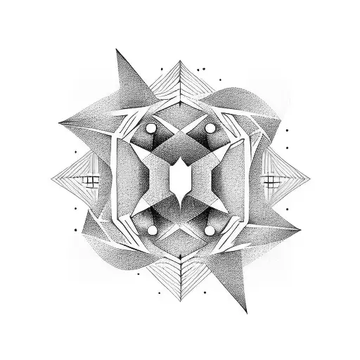 The words "crescendo" and "decrescendo" combined in a geometric style tattoo, symbolizing the ups and downs in life  tattoo design idea