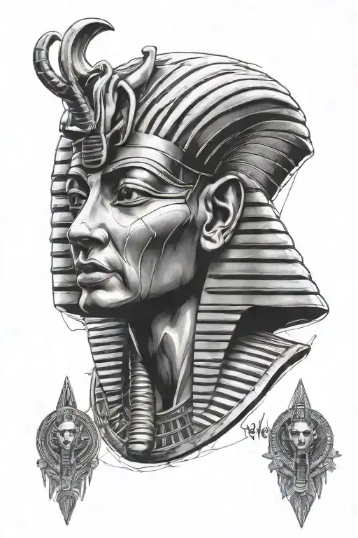 Pharaoh tattoo design idea
