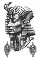 Pharaoh tattoo design idea
