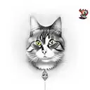 alice in wonderland cat tattoo design idea