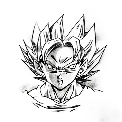 3 Dragon ball z characters tattoo design idea