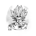 3 Dragon ball z characters tattoo design idea