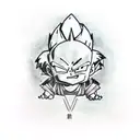 3 Dragon ball z characters tattoo design idea