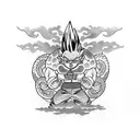 3 Dragon ball z characters tattoo design idea