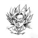 3 Dragon ball z characters tattoo design idea