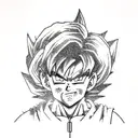3 Dragon ball z characters tattoo design idea