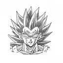 3 Dragon ball z characters tattoo design idea