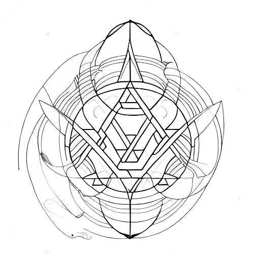 triangle and infinity and "it's a new dawn" text tattoo design idea
