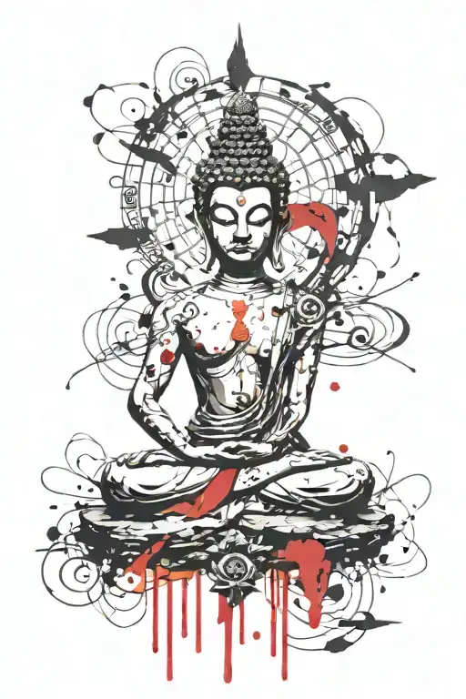 Buddhism tattoo design idea
