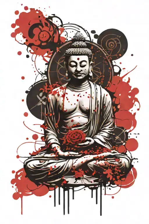Buddhist tattoo design idea