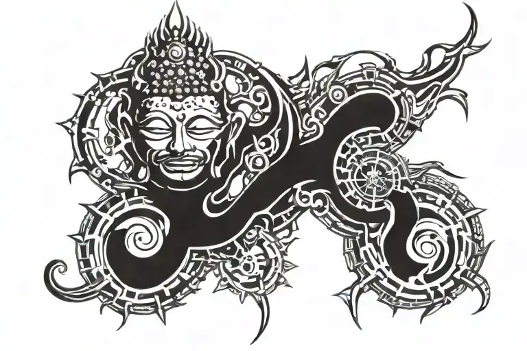 Buddhism tattoo design idea