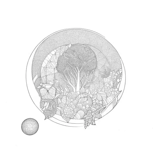 Mulberry and sunlight tattoo design idea