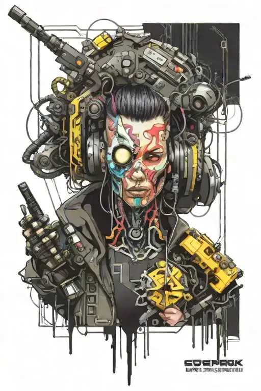 cyberpunk edgerunners tattoo design idea