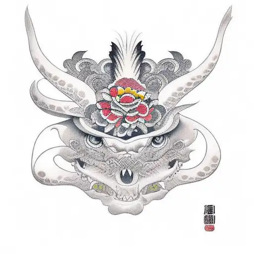 cuervos tren y cartel tattoo design idea