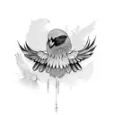 crows cartel and train tattoo design idea