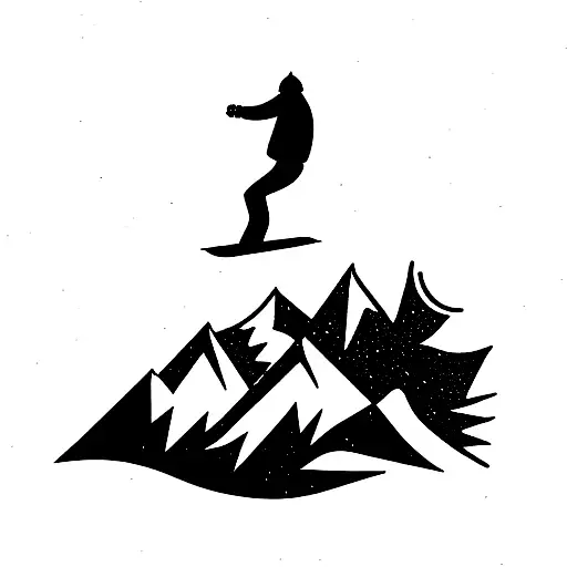 snowboard tattoo design idea