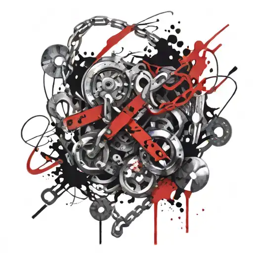 chain links tattoo design idea
