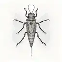 grasshopper tattoo design idea