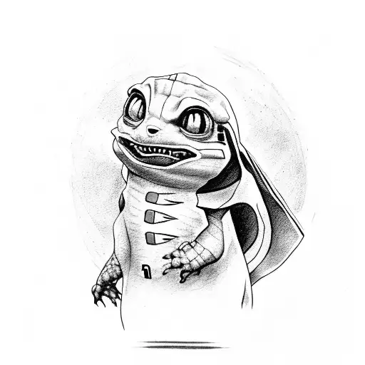 darth charmander with red lightsaber tattoo design idea