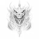 death dragon tattoo design idea