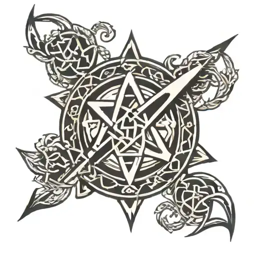 bdsm symbol combined tattoo design idea