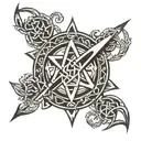 bdsm symbol combined tattoo design idea