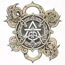 bdsm symbol combined tattoo design idea