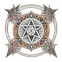 bdsm symbol combined tattoo design idea