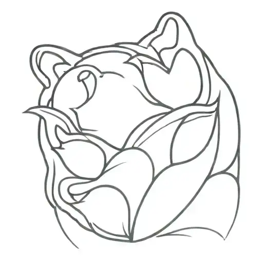 beautiful woman bear paw tattoo design idea