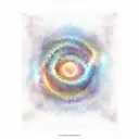 moebius band with helix nebula inside and gargantua and eagle nebula tattoo design idea