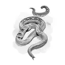 Loki and snake tattoo design idea