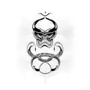 Loki and snake tattoo design idea