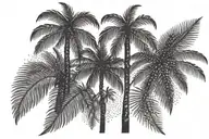 toisoise and palm tree tattoo design idea