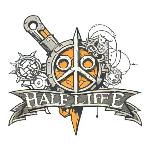 half life logo tattoo design idea