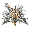 half life logo tattoo design idea