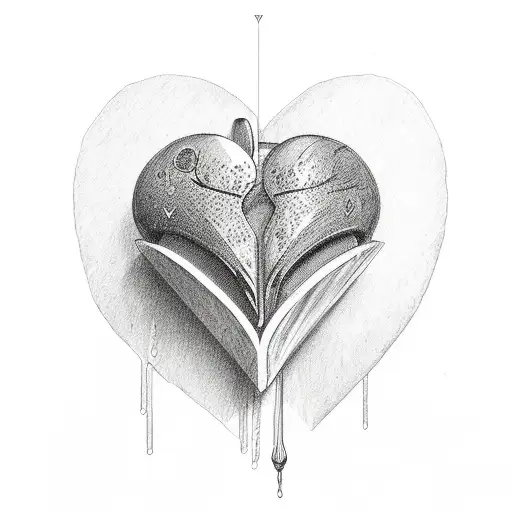 Crying Heart tattoo design idea