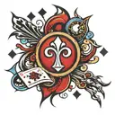 gambling addiction recovery symbol tattoo design idea