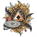 gambling addiction recovery symbol tattoo design idea