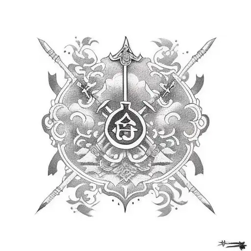 live by the sword die by the sword written in latin tattoo design idea