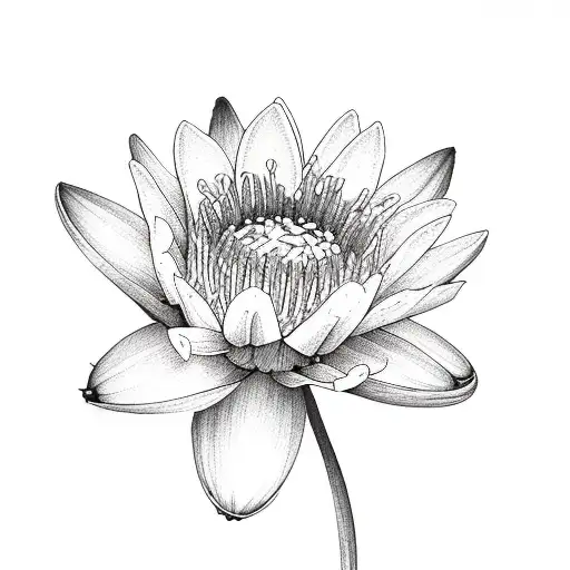 Lily, daffodil, daisy, water lily tattoo design idea