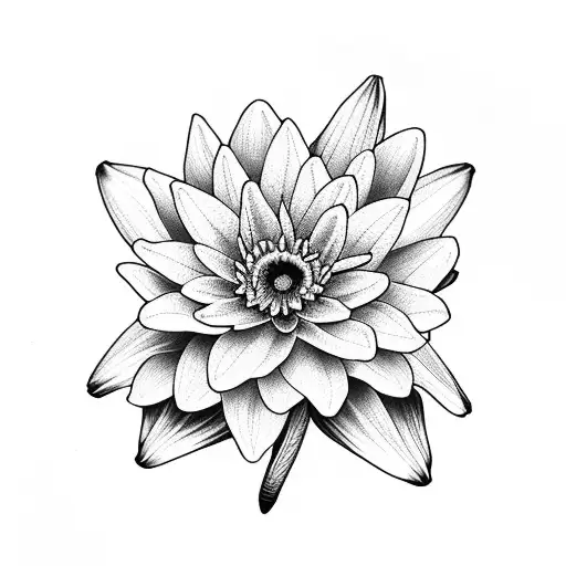 Lily, daffodil, daisy, water lily tattoo design idea