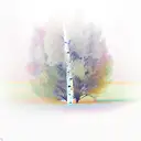 aspen tree with roots, fall colors tattoo design idea