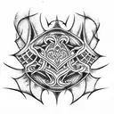 middle ages chest tattoo tattoo design idea