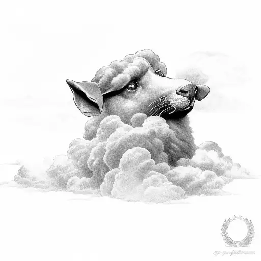 psalm 23:4 with clouds in the background  tattoo design idea