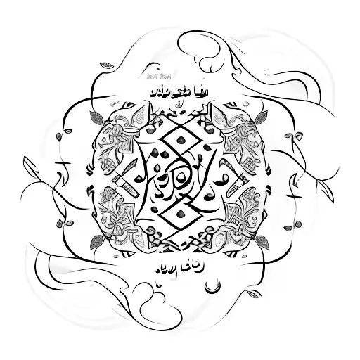 persian poem tattoo design idea