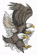 bald eagle usa tattoo design idea