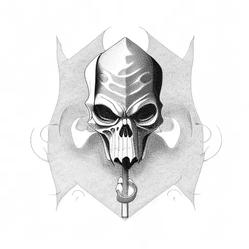 Grim Reaper line work  tattoo design idea