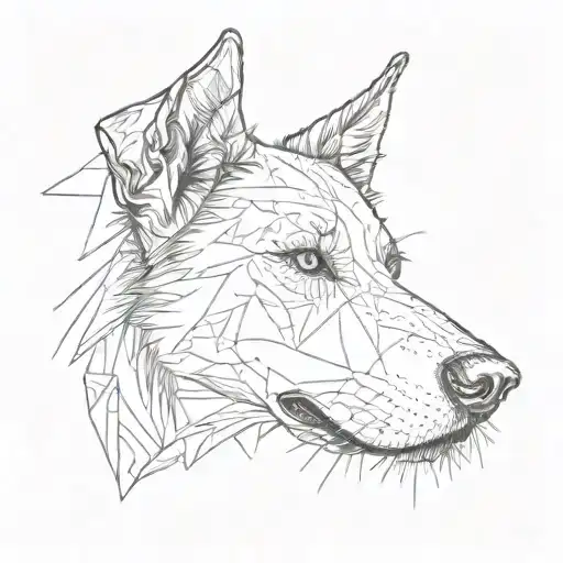dog nose tattoo design idea